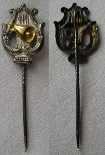 Abzeichen Anstecknadel goldene Glocke vor Harfe Männergesangverein? (141398)