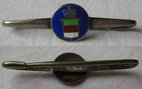 800er Silber Brosche Anstecknadel Helgoland Wappen um 1900 (140067)