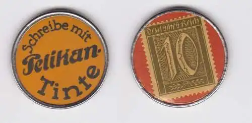 10 Pfennig Wertmarke "Schreibe mit Pelikan Tinte" um 1920 (155513)