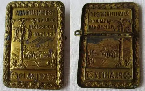 Abzeichen 2. Gauturnfest Planitz 15. Mulde-Pleisse-Gau 16.-17.Juli 1927 (153980)