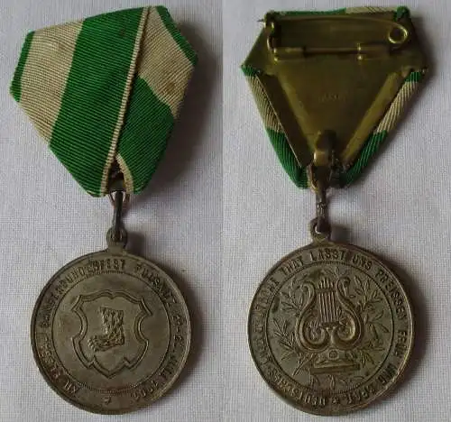 Abzeichen XII. Elbgau Sängerbundesfest Pulsnitz 21.-23. Juli 1901 (150704)