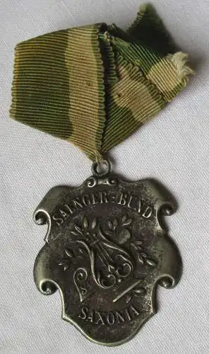 seltenes Blech Abzeichen Sängerbund Saxonia um 1920 (118356)