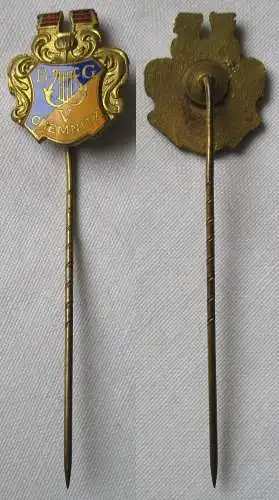 alte emaillierte Anstecknadel Gesangverein Chemnitz um 1920 (118152)