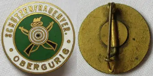 emailliertes Abzeichen Schützenfrauenverein Obergurig um 1930 (114611)