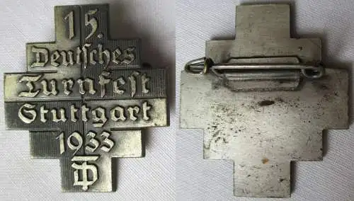 seltenes Abzeichen 15.Deutsches Turnfest Stuttgart 1933 (116744)