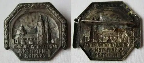 seltenes Abzeichen Allgäuer Katholikentag Kempten 12. September 1926 (143822)