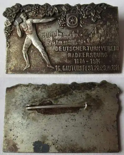 Abzeichen Deutscher Turnverein Radkersburg 1894 - 16. Gauturnfest 1914 (143840)