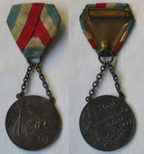 alte Radsport Medaille 1.Preis Mannschaftsfahren 1906 (144861)
