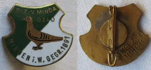 Abzeichen Brieftaubenzüchterverein Minda 0240 - Minden i.W. gegr. 1891 (144858)