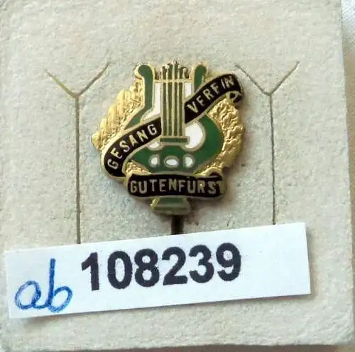 emailliertes Abzeichen Gesangverein Gutenfürst um 1925 (106093)