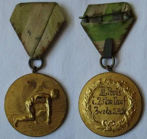 Sport Abzeichen III. Preis im 2,5 km Lauf Zwota 5. September 1926 (132830)