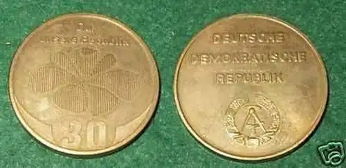 DDR Medaille "Du unsere Republik 30" 1979