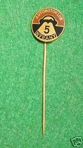 altes emailliertes Abzeichen Automotoklub Nyrany