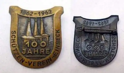 Abzeichen 100 Jahre Schützen Verein Einbeck 1862-1962