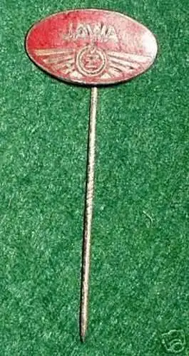 altes emailliertes Firmen Abzeichen Jawa Motorrad Werk