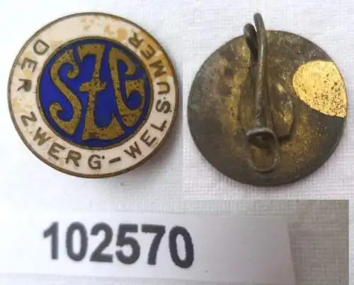 emailliertes Abzeichen Geflügelzüchter "Der Zwerg Welsumer" um 1930