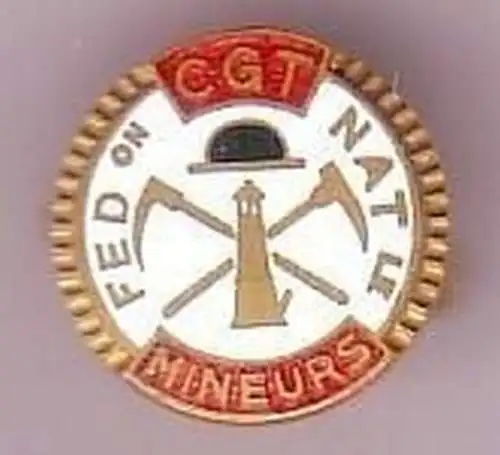 emailliertes Abzeichen Bergbau Mineurs um 1930