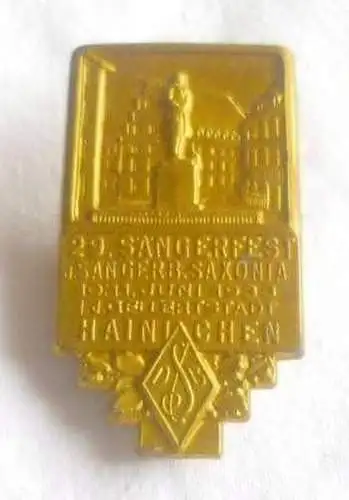 Abzeichen 29. Sängerfest des Sängerbund Saxonia Hainichen 1933