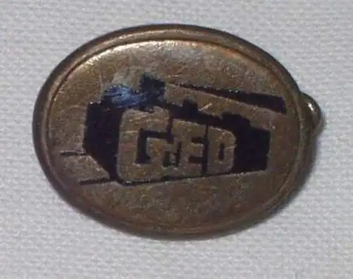 altes emailiertes Abzeichen GED Eisenbahnergewerkschaft