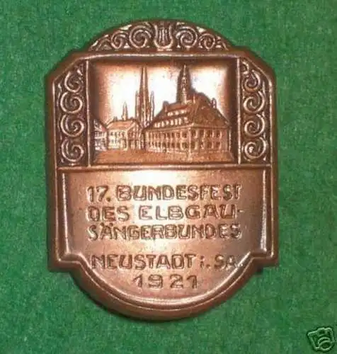 seltenes Abzeichen Bundesfest Neustadt in Sachsen 1921