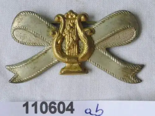 Abzeichen Gesangverein versilberte Schleife mit vergoldeter Lyra um 1910(110604)