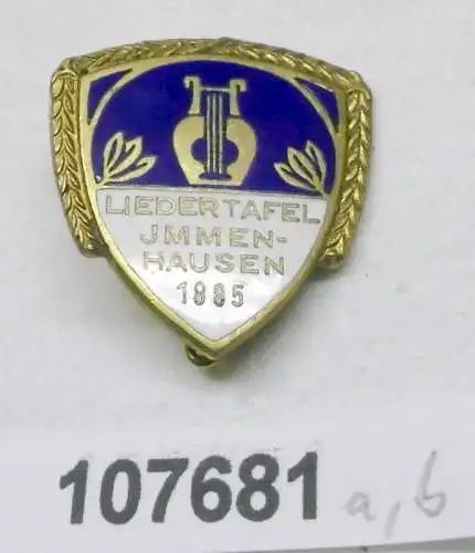 altes emailliertes Abzeichen Liedertafel Immenhausen 1895