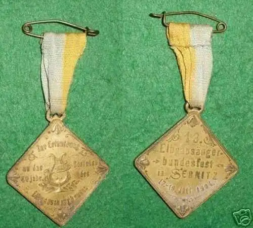 Abzeichen Elbgausängerbundesfest in Sebnitz 1904
