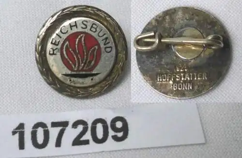altes emailliertes Abzeichen Reichsbund aus 925er Silber