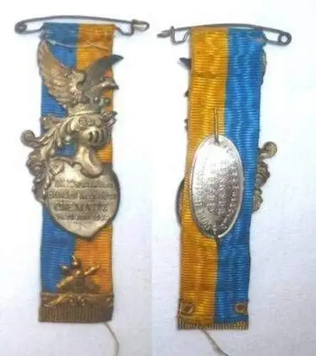 seltenes Abzeichen 9. dt. Bundeskegeln Chemnitz 1900