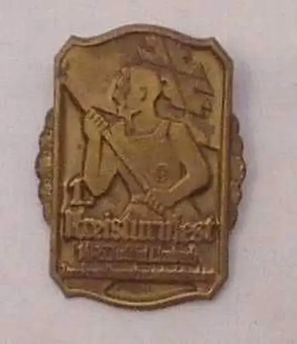 altes Abzeichen 1. Kreisturnfest Limbach um 1930