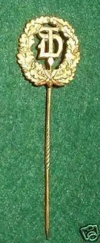 goldene Anstecknadel Deutscher Turnerbund um 1920