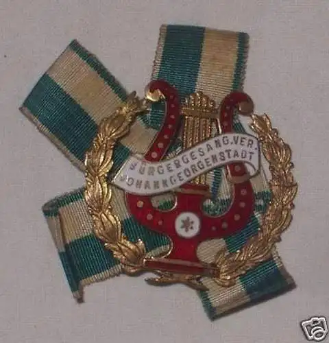 emailliertes Abzeichen Gesangverein Johanngeorgenstadt