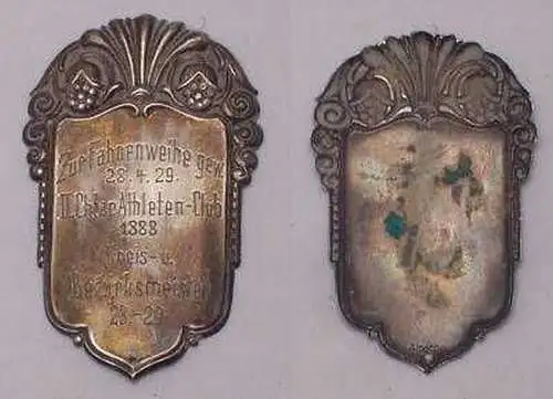 alte Plakette II. Chemnitzer Athleten Club 1888, 1929