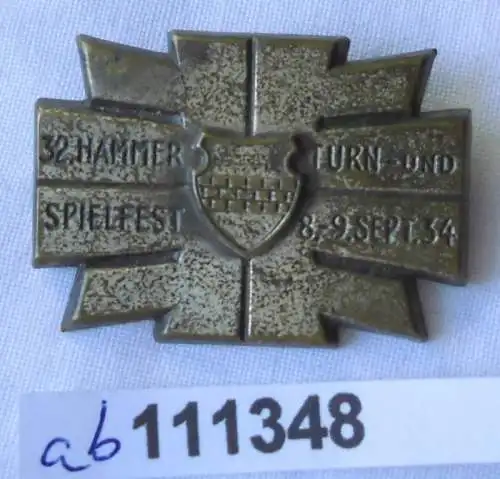 seltenes Abzeichen 32. Hammer Turn- und Spielfest 8.-9.9.1934 (111348)