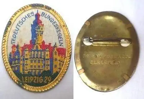 Abzeichen 17. Deutsches Bundeskegeln Leipzig 1929