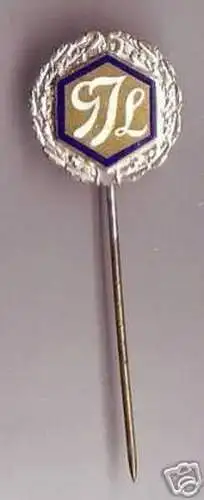 seltene emailierte Anstecknadel mit GJL um 1920