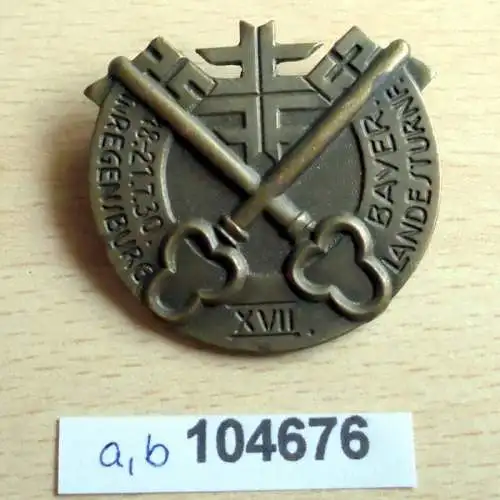 seltenes Abzeichen Bayerisches Landesturnfest in Regensburg 1930
