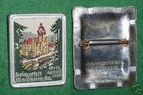 seltenes gesticktes Abzeichen Heimatfest Waldheim 1939