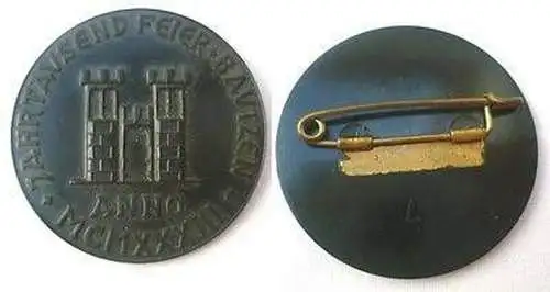 seltenes Plaste Abzeichen Jahrtausend Feier Bautzen Anno 1933