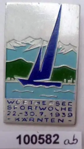 seltenes Aluminium Abzeichen Kärnten Wörthersee Sportwoche 1939
