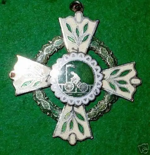 schönes emailiertes Abzeichen Fahrradklub um 1920
