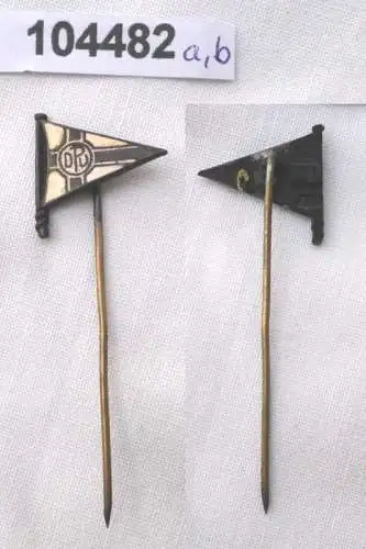 alte Anstecknadel Flagge mit Aufschrift "DPU" um 1920