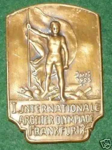 Abzeichen Inter. Arbeiter Olympiade Frankfurt a.M. 1925