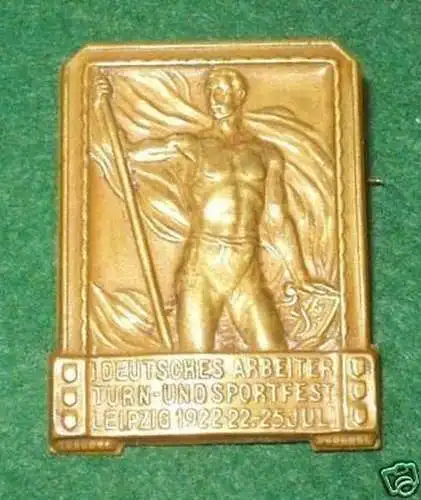 Abzeichen Deut. Arbeiter Turn- & Sportfest Leipzig 1922