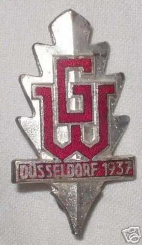 altes emailliertes Firmen Abzeichen GW Düsseldorf 1937