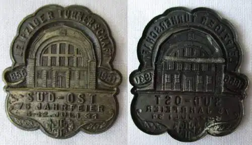 altes Blech Abzeichen Leipziger Turnerschaft Süd-Ost 1856-1931 (158152)