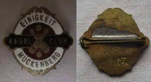 emailliertes Abzeichen Einigkeit Kegelclub Mückenberg (167071)