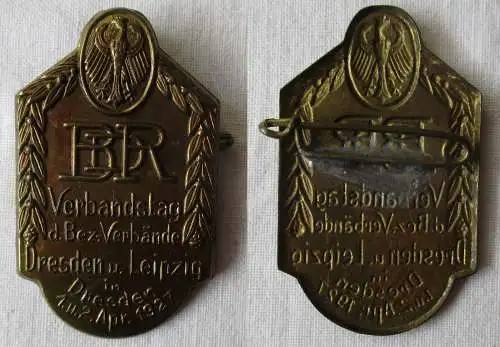 Abzeichen Verbandstag d. Bez. Verbände Dresden u. Leipzig Dresden 1927 (167387)