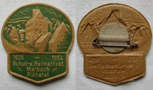 Papp Abzeichen Schul- und Heimatfest Marbach Flöhatal 1929-1954 (166144)
