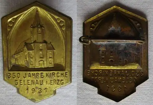 Abzeichen 350 Jahre Kirche Gelenau im Erzgebirge 1931 (103846)